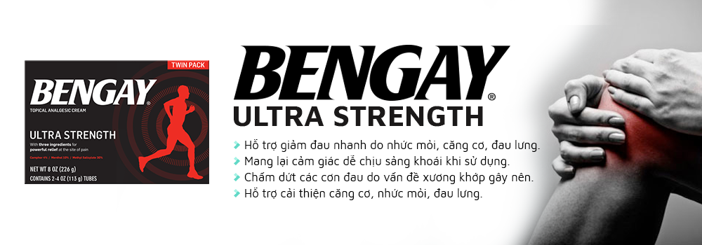 Kem xoa bóp Bengay Ultra Strength 226g giảm đau nhức nhanh chóng