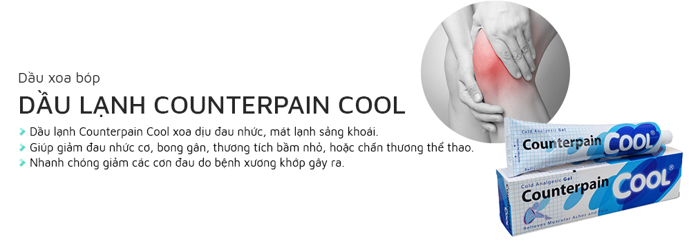 Dầu xoa bóp Counterpain Cool mang lại sự khỏe mạnh và linh hoạt cho người sử dụng