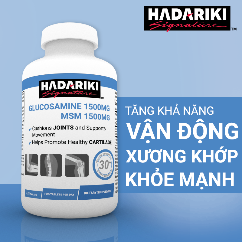 Sử dụng các loại thực phẩm bổ sung Glucosamine & MSM giúp cải thiện xương khớp