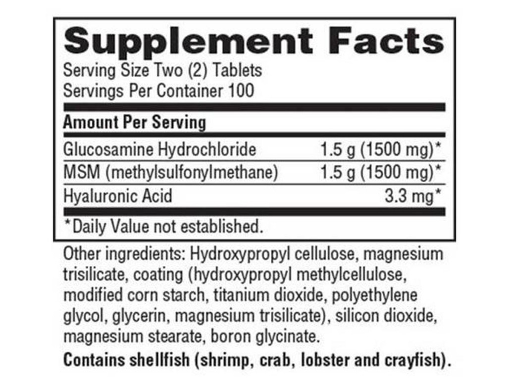 Thành phần Glucosamine Schiff Plus 1500mg