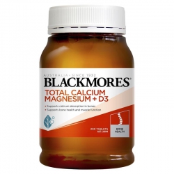 Blackmores Total Calcium Magnesium + D3, Chai 200 viên