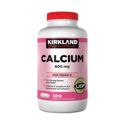 Kirkland Calcium 600mg With Vitamin D3 (Chai 500 viên)