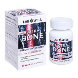 Lab Well Extra Bone bổ sung Calci và Vitamin ngừa loãng xương, Hộp 60 viên
