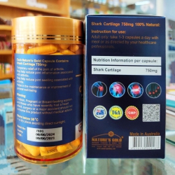 Sụn Cá Mập Nature's Gold Shark Cartilage, Chai 160 viên