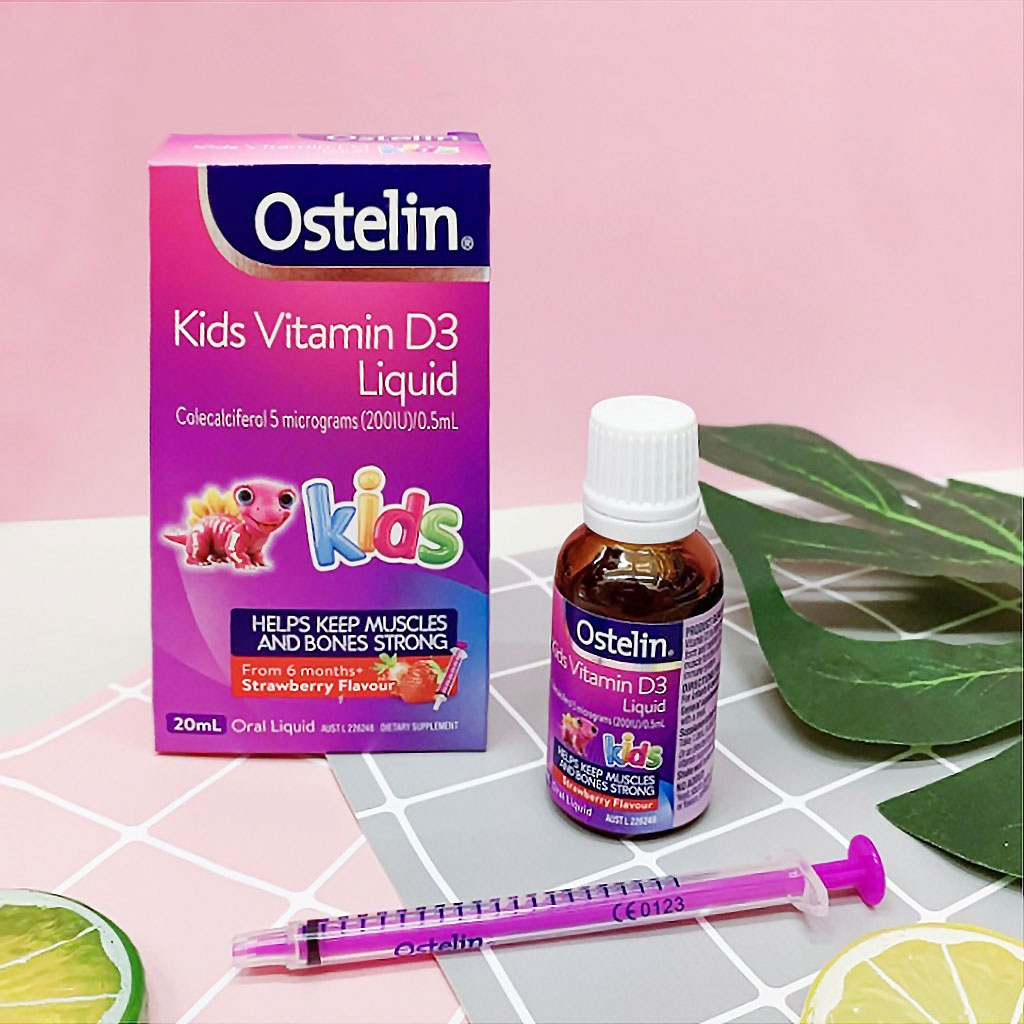 Ostelin Kids Vitamin D3 Liquid dùng cho bé từ 6 tháng tuổi