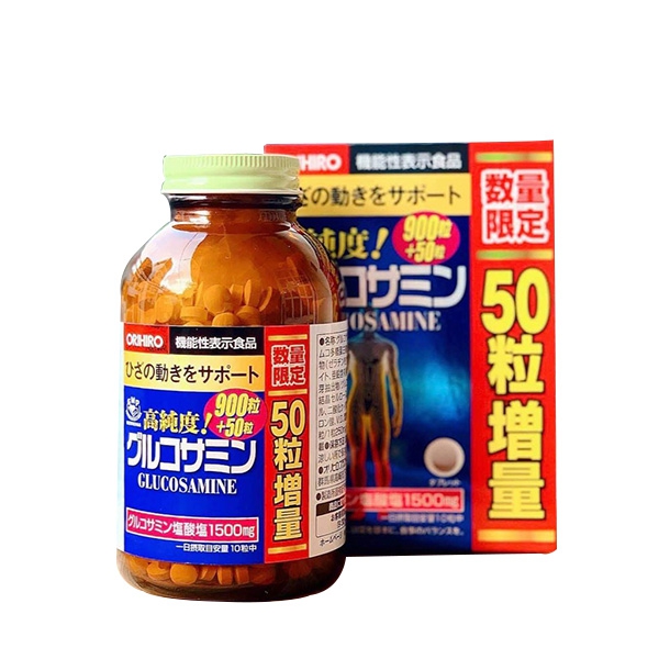 Orihiro Glucosamine 1500mg Nhật Bản (Mẫu mới Chai 950 Viên)