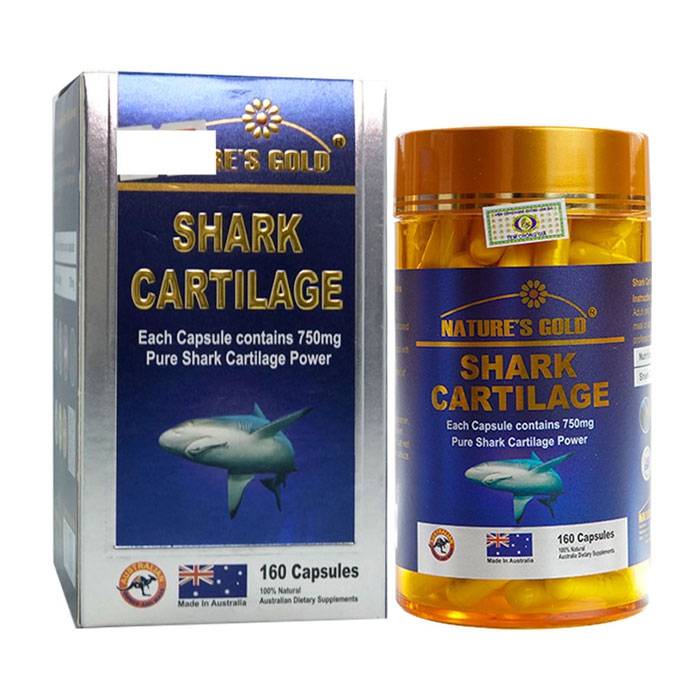 Sụn Cá Mập Nature's Gold Shark Cartilage, Chai 160 viên