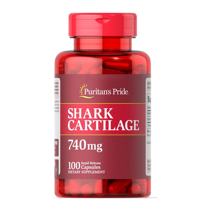 Sụn Cá Mập Puritan's Pride Shark Cartilage 740mg, Chai 100 viên (Hết hàng)