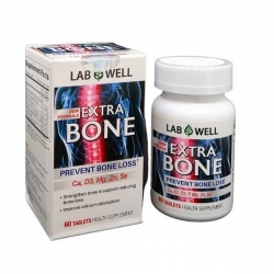 Lab Well Extra Bone bổ sung Calci và Vitamin ngừa loãng xương, Hộp 60 viên