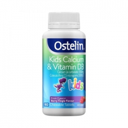Ostelin Kids Calcium & Vitamin D3 Chewable Tablets, Chai 90 viên