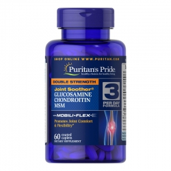 Puritan Pride Double Strength Glucosamin Chondroitin MSM, Chai 60 viên
