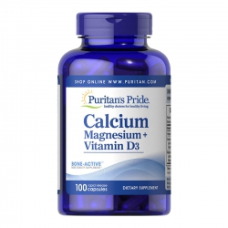 Puritan's Pride Calcium Magnesium Vitamin D3, Chai 100 Viên