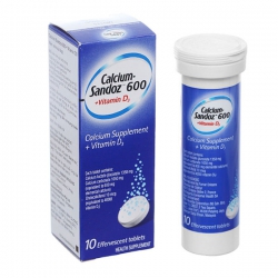 Viên sủi Calcium Sandoz 600 + Vitamin D3, Tube 10 viên (hết hàng)