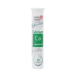 Viên sủi Swiss Energy Calcium + Vitamin D3, Tube 20 viên