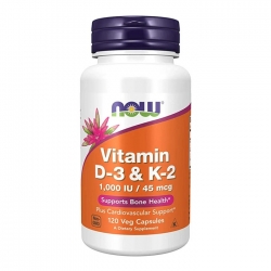 Viên Uống Now Vitamin D3 và K2 120 Viên