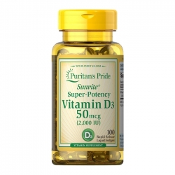 Viên uống Puritan’s Pride Vitamin D3 50mcg (2000IU)