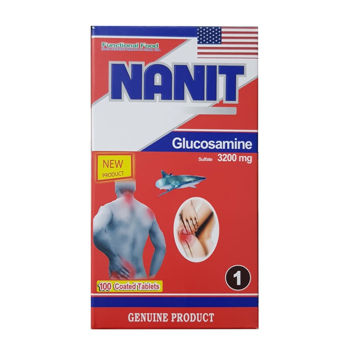 Viên xương khớp NANIT Glucosamine 3200mg Mỹ, Hộp 100 viên